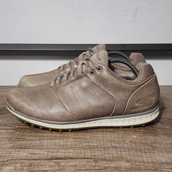 Skechers Go Golf Elite 2 Men's Athletic Spikeless Golf Shoes Size 10 Brown - Picture 1 of 8